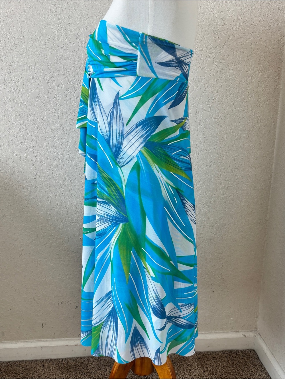 Togs Swimwear Havana Mesh Frill Two Way Skirt / Dress Coverup Teal Medium. - Picture 5 of 8